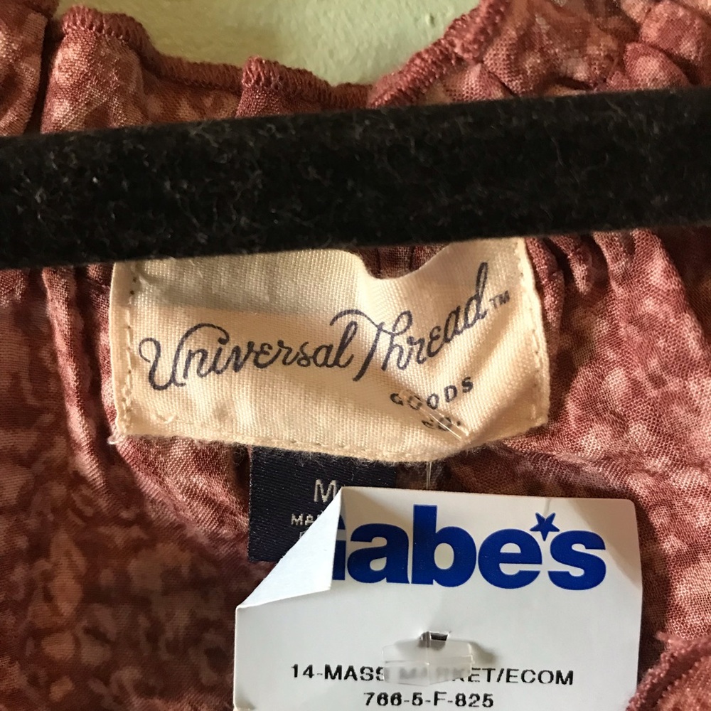 Universal Thread Rose-Pink Peasant Blouse with Drawstring Waist - Picture 2 of 3